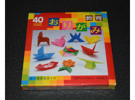 Origami-papir 40 forskellige farver